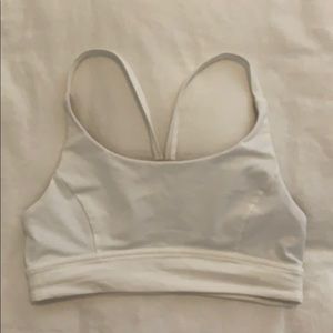 lululemon train times bra white size 8